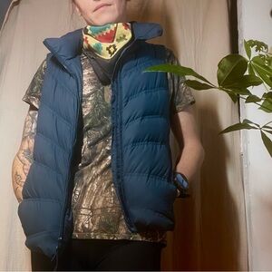 Vintage L.L.Bean puffer vest Xs blue navy